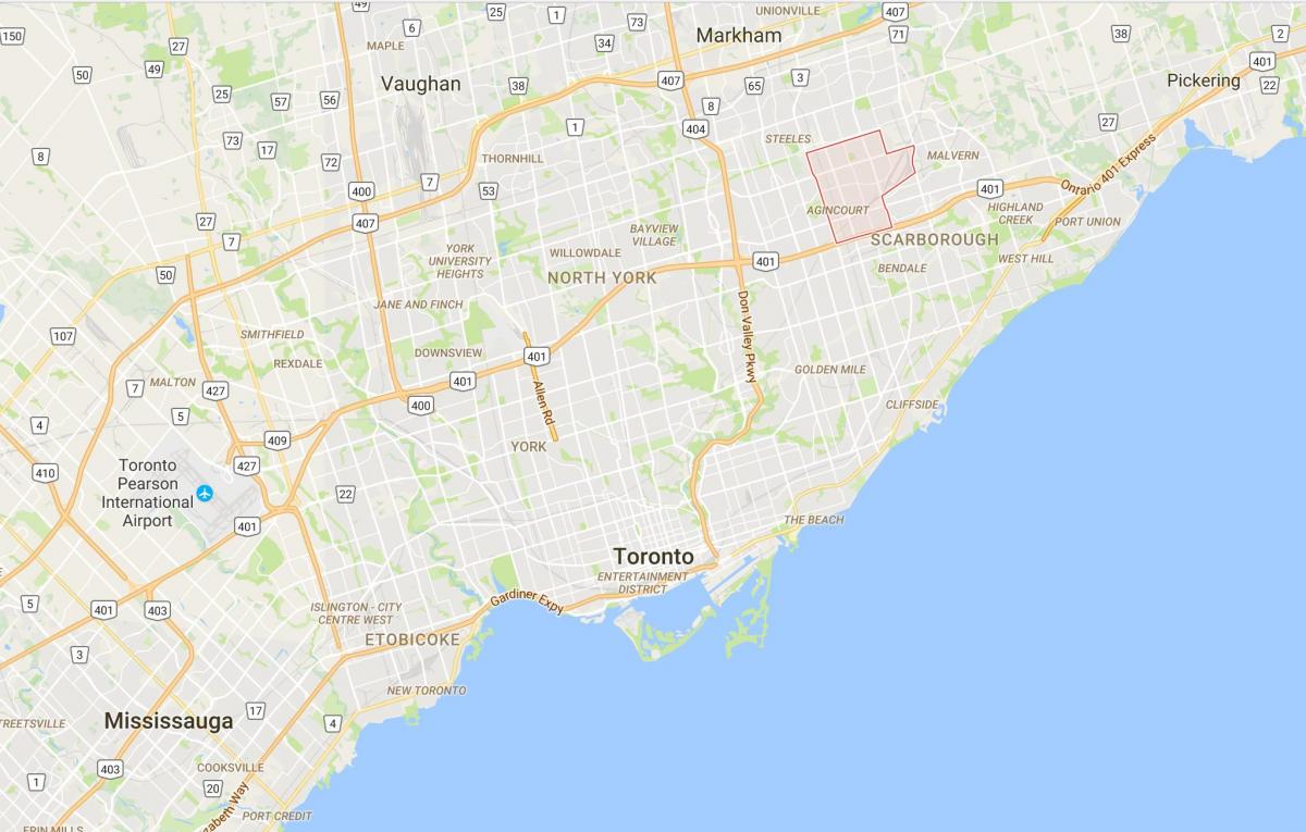 Zemljevid Agincourt okrožno Torontu