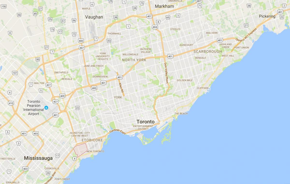 Zemljevid Alderwood Parkviewdistrict Torontu