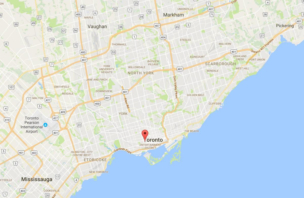 Zemljevid Alexandra park okrožno Torontu