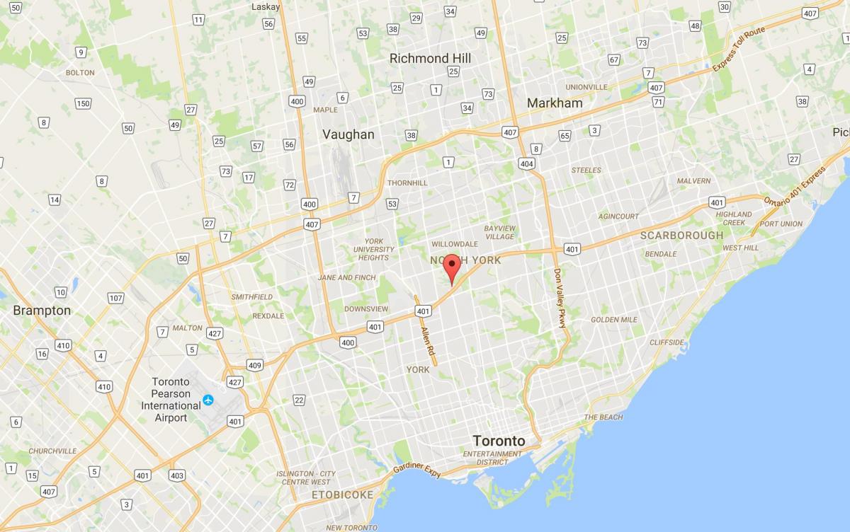 Zemljevid Armour Višine okrožno Torontu