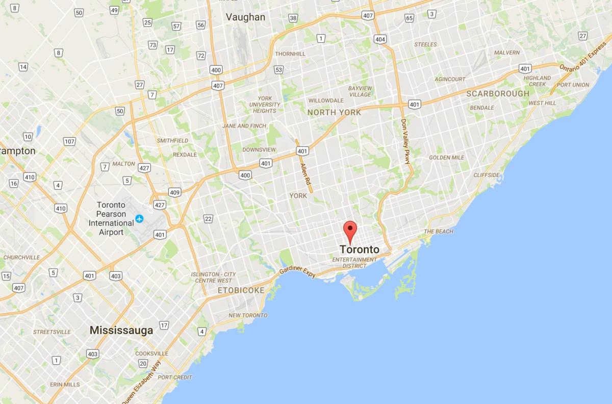 Zemljevid Baldwin Vasi okrožno Torontu