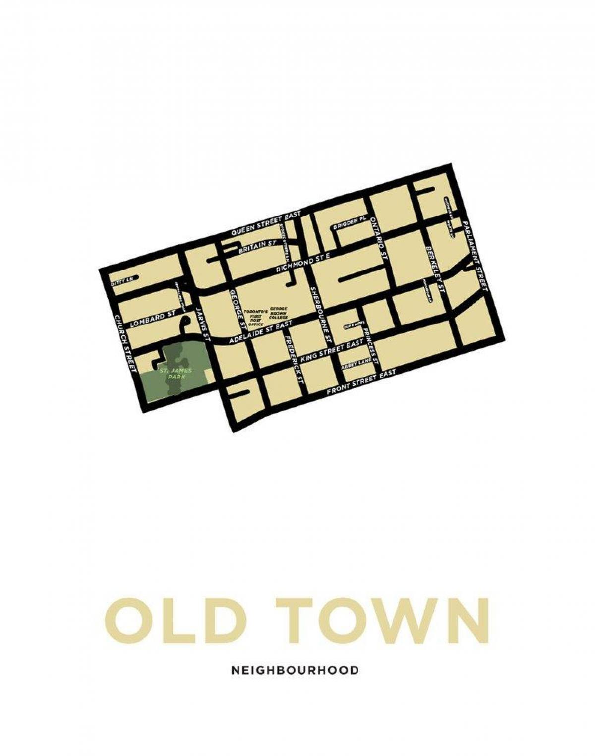 Zemljevid Bližini Starega Mesta Toronto