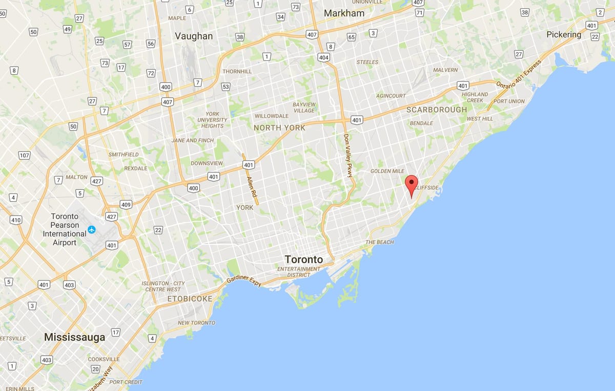 Zemljevid Breza Pečine Višine okrožno Torontu