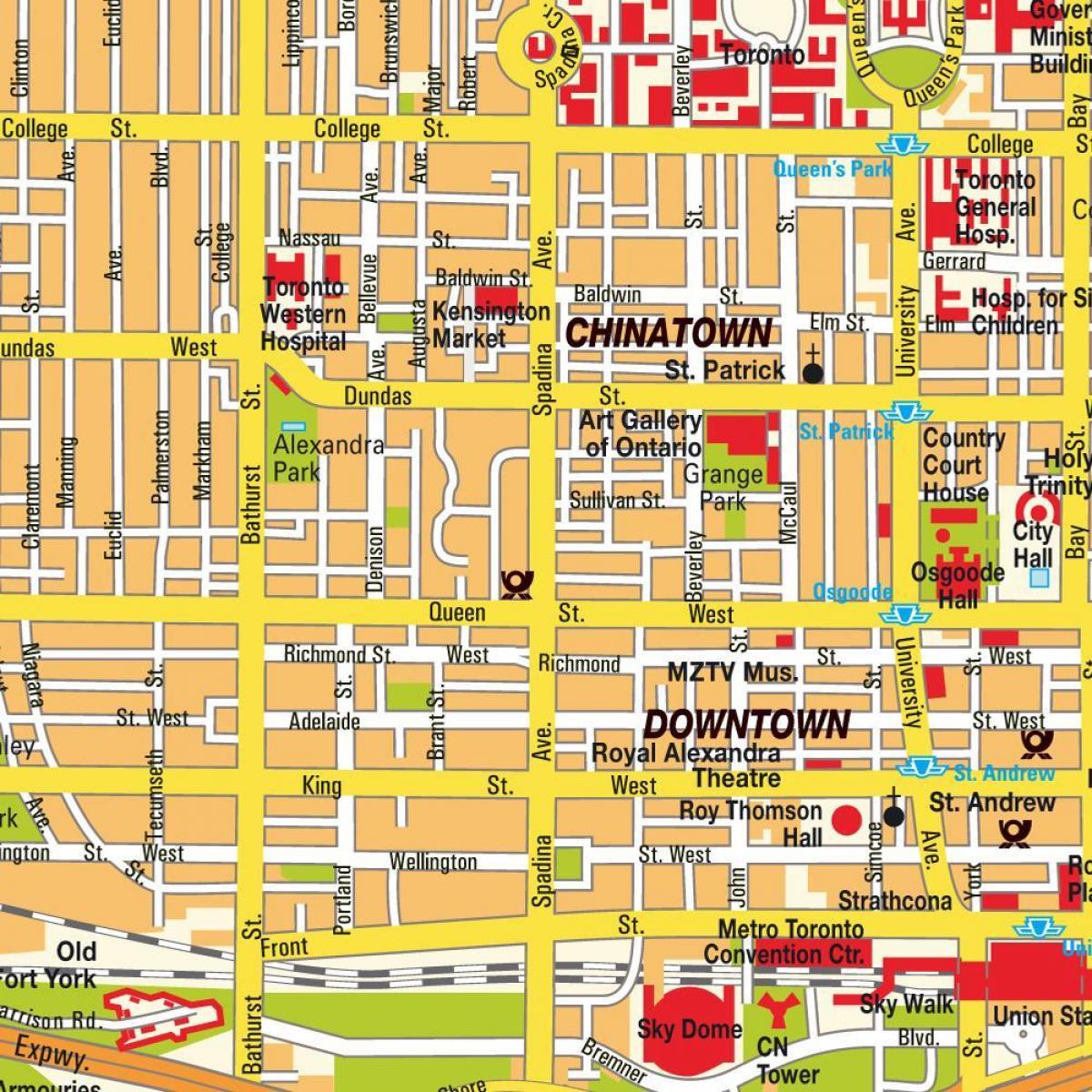 Zemljevid Chinatown Ontario