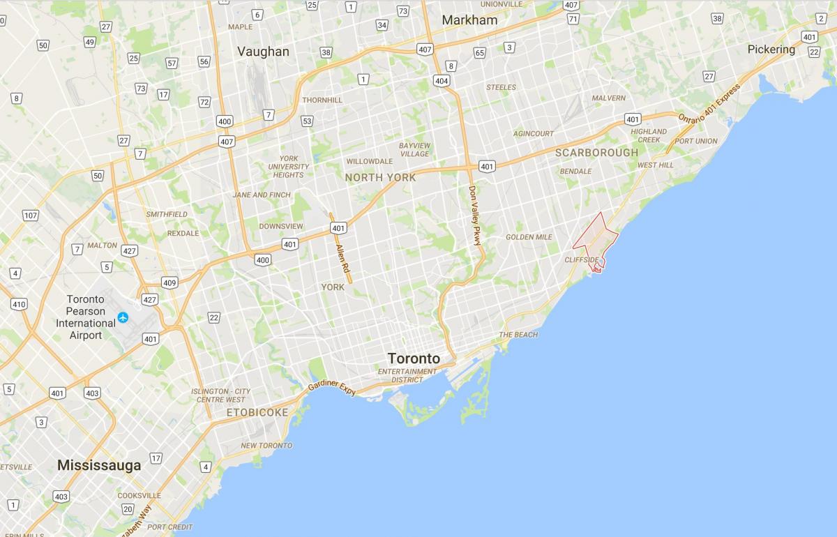 Zemljevid Cliffcrest okrožno Torontu