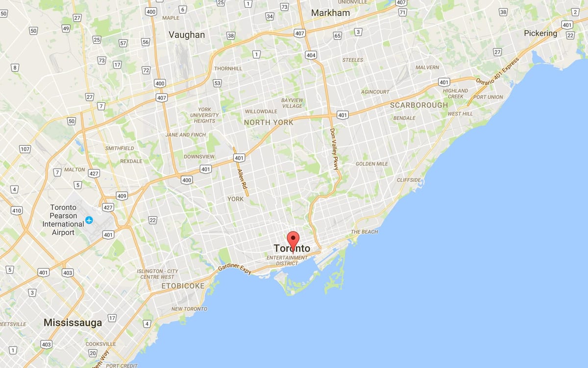 Zemljevid Finančnih Daljinsko daljinsko Torontu