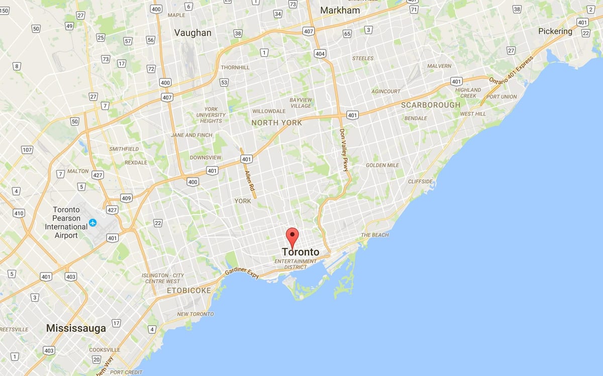Zemljevid Grange Park okrožno Torontu