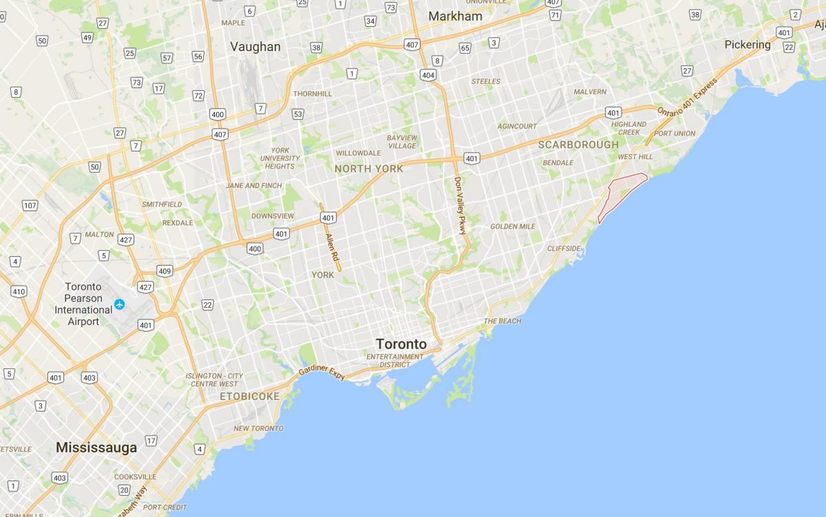 Zemljevid Guildwood okrožno Torontu