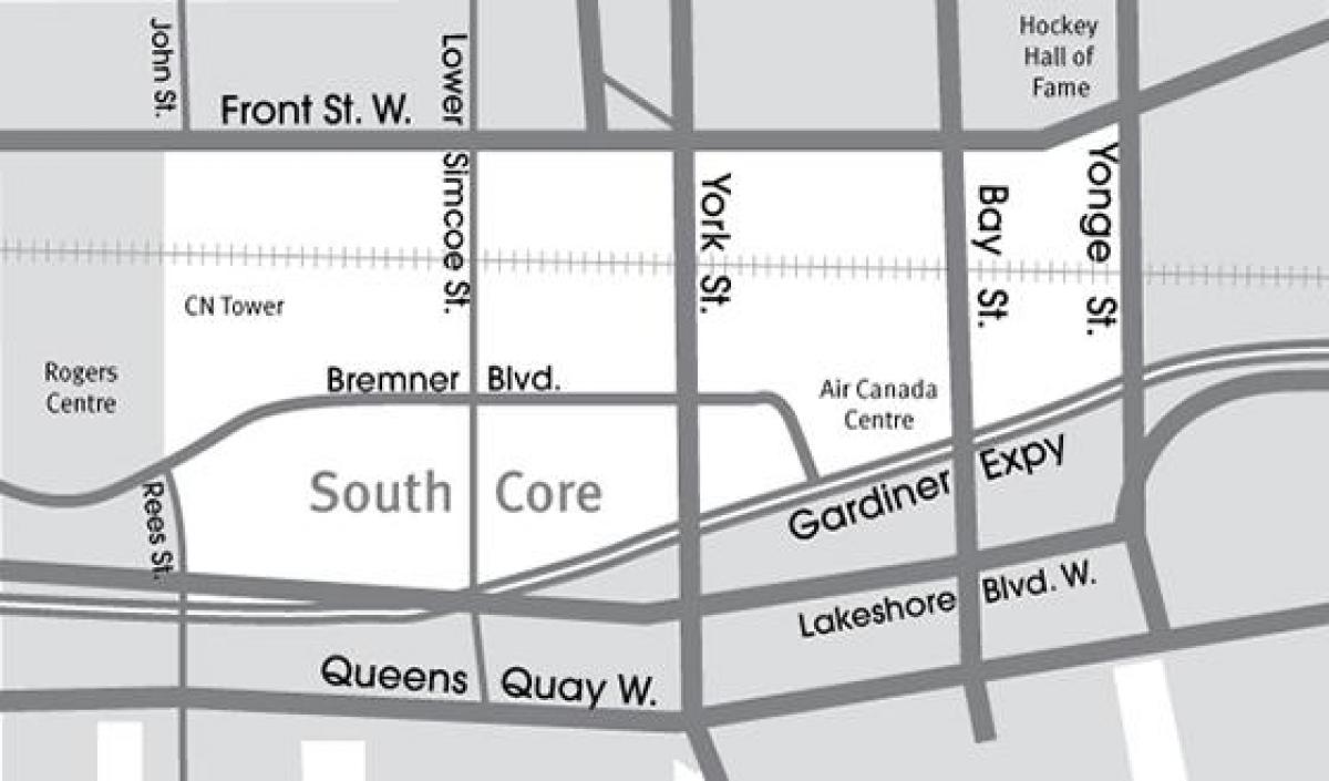 Zemljevid Južne Jedro Torontu