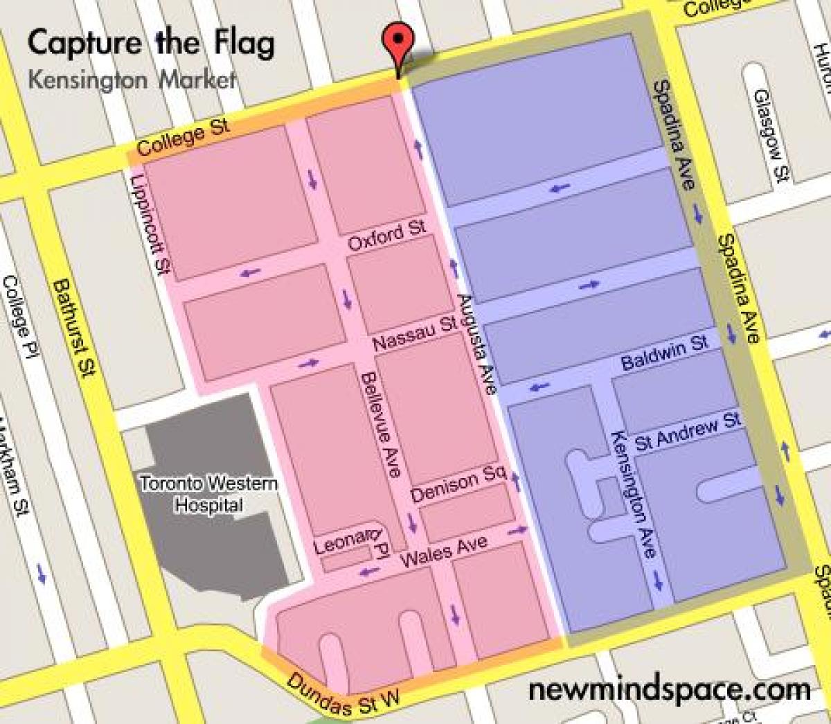 Zemljevid Kensington Toronto Mestni Trg
