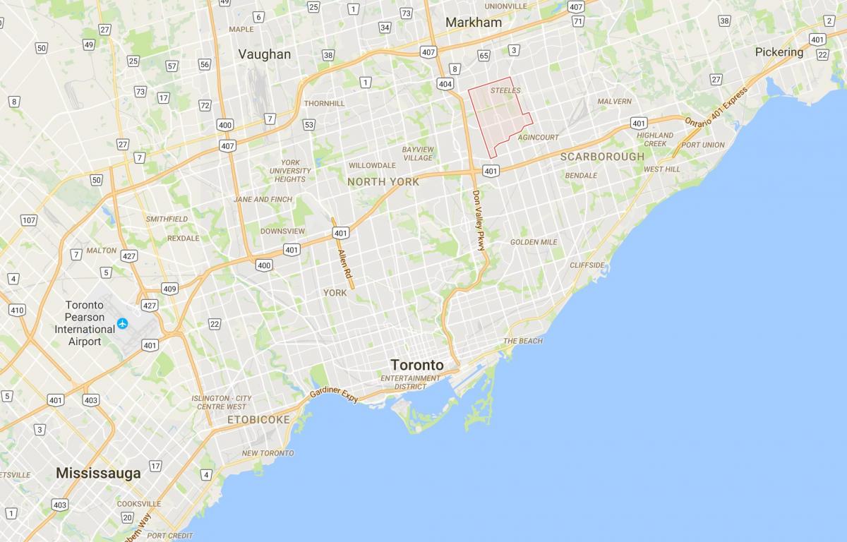Zemljevid L'Amoreaux okrožno Torontu