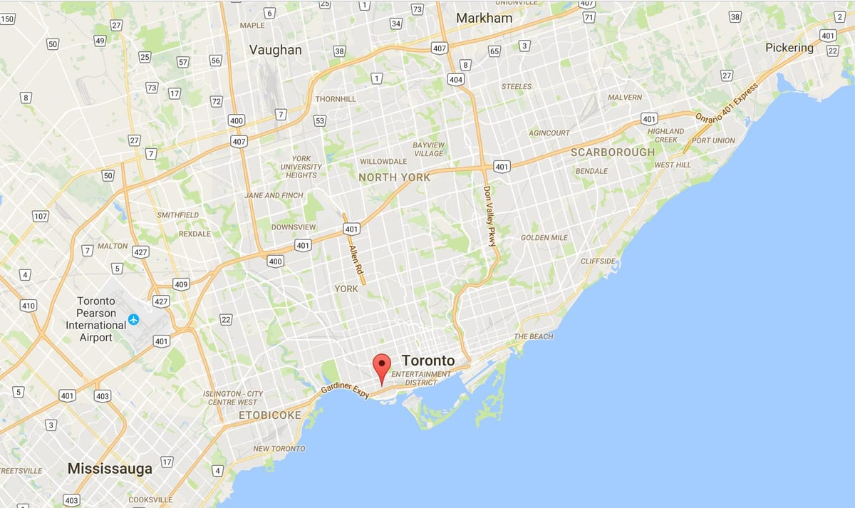 Zemljevid Svobode Vasi okrožno Torontu