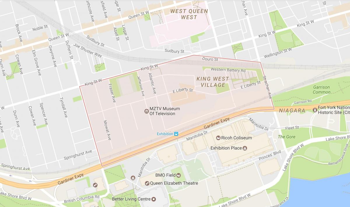 Zemljevid Svobode Vasi sosedske Torontu