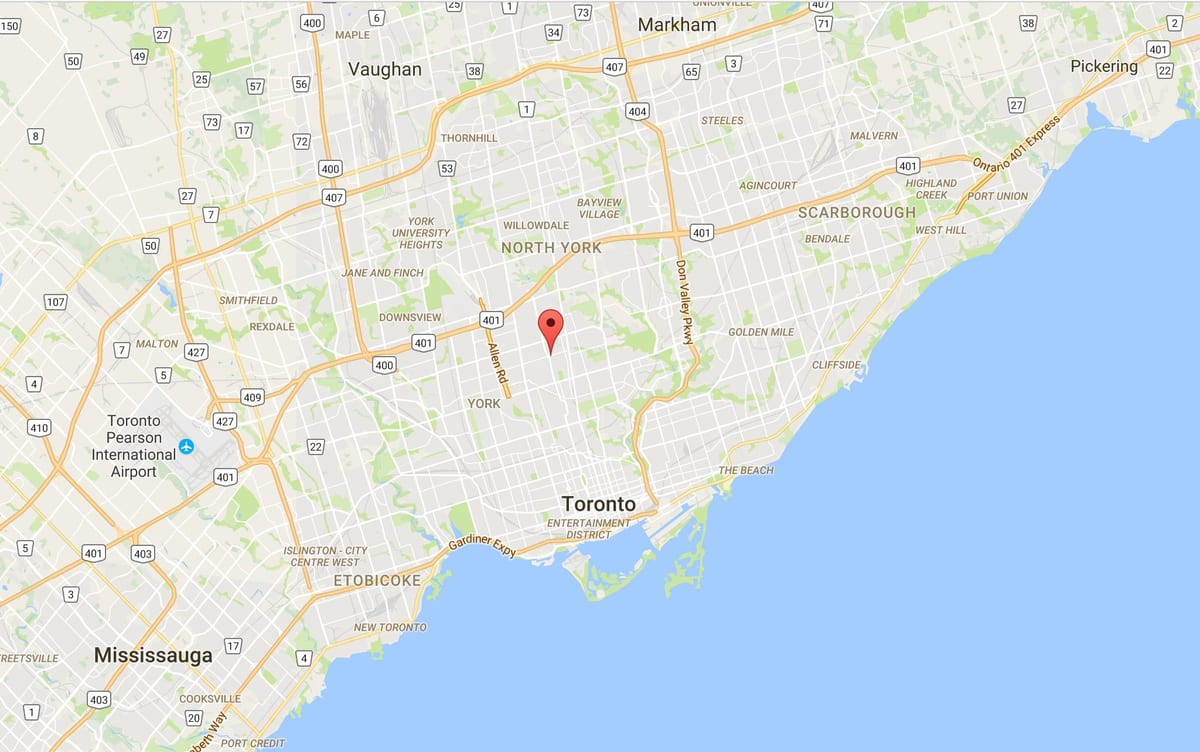 Zemljevid Lytton Park okrožno Torontu