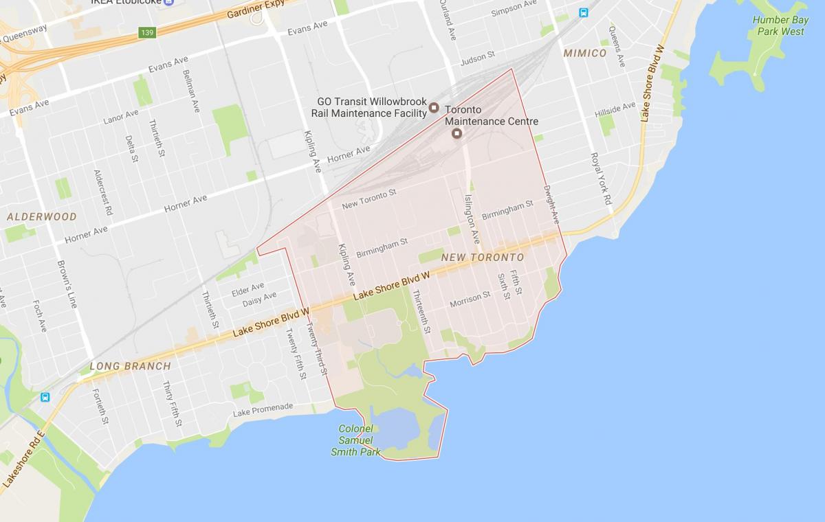 Zemljevid New Torontu sosedske Torontu