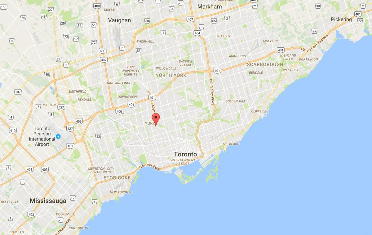 Zemljevid Oakwood–Vaughan okrožno Torontu