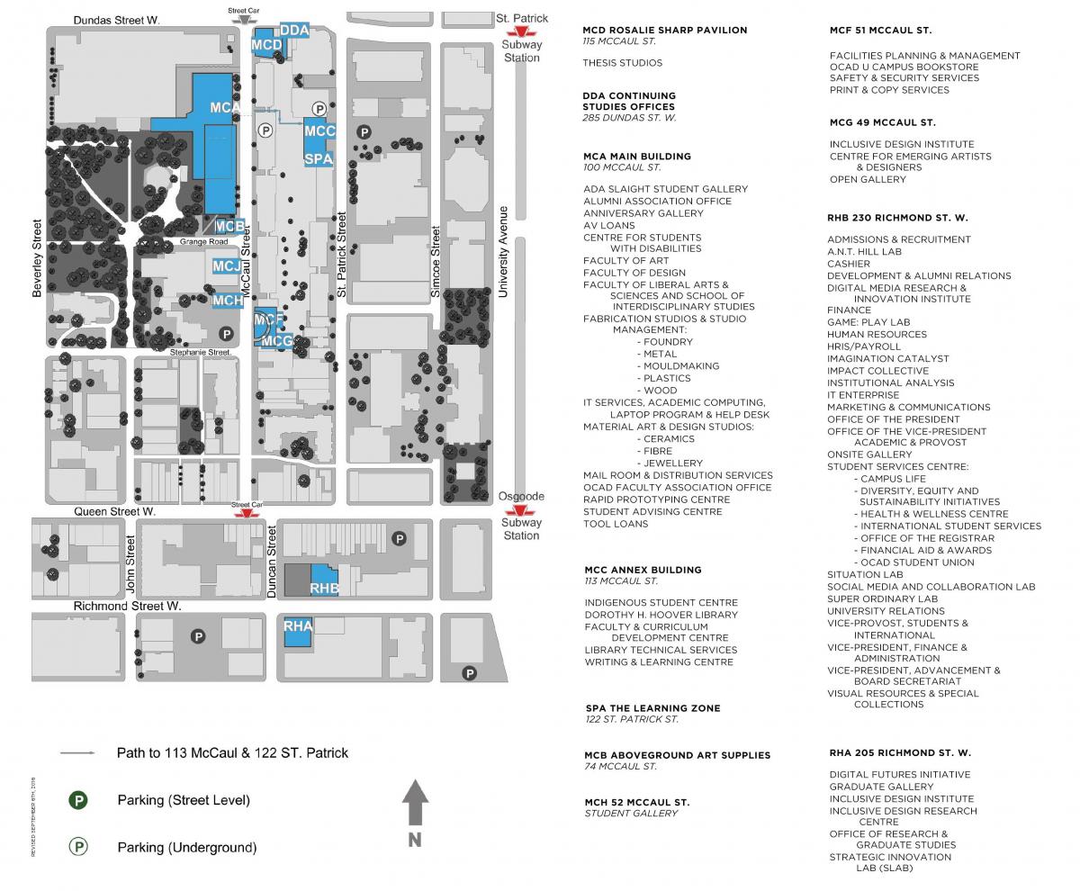 Zemljevid OCAD Univerzi v Torontu