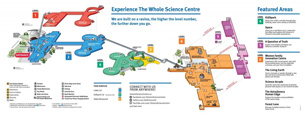 Zemljevid Ontario science center
