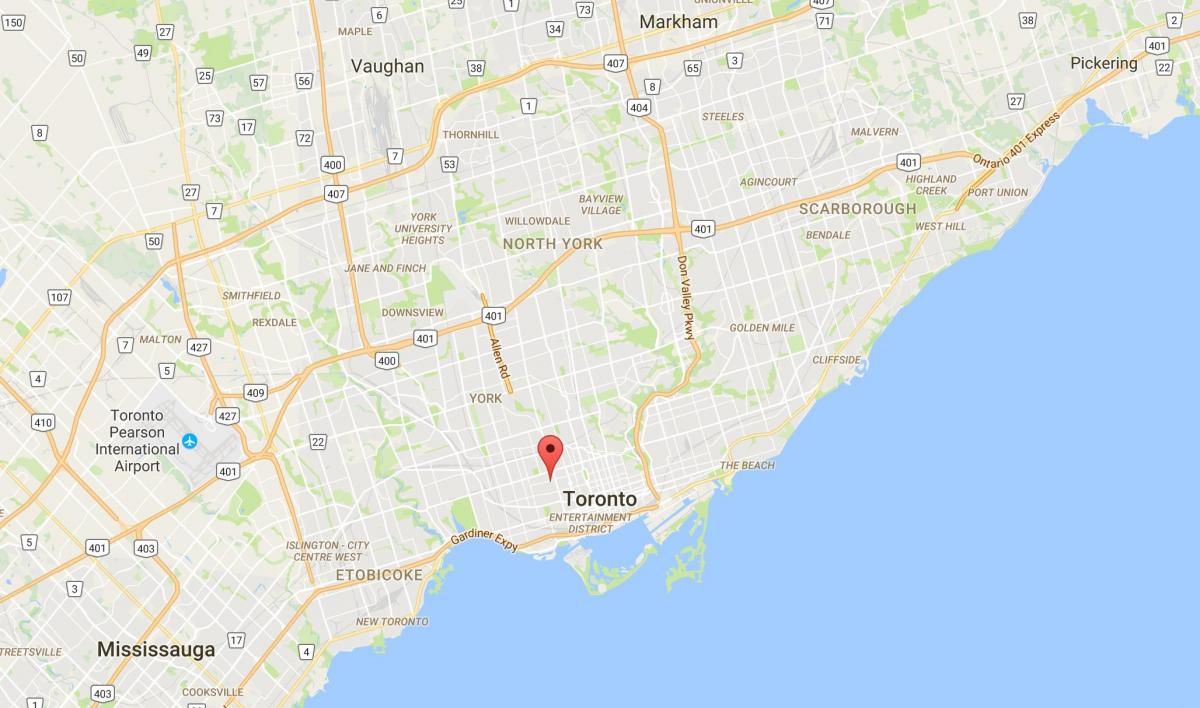 Zemljevid Palmerston okrožno Torontu