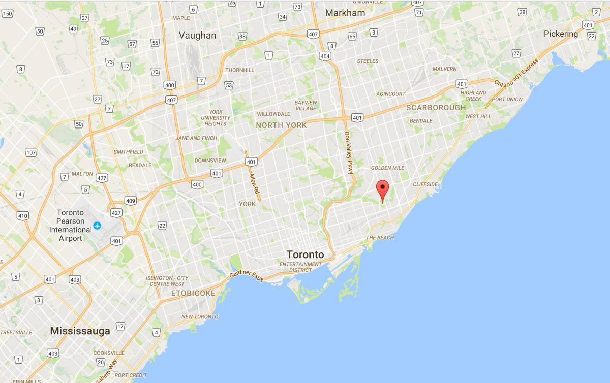 Zemljevid Polmeseca Mesto okrožnega Torontu