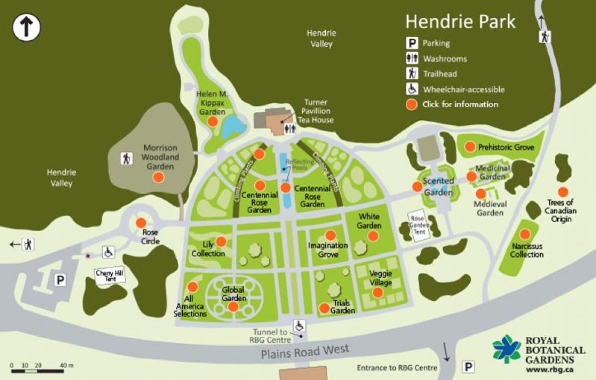 Zemljevid RBG Hendrie Park