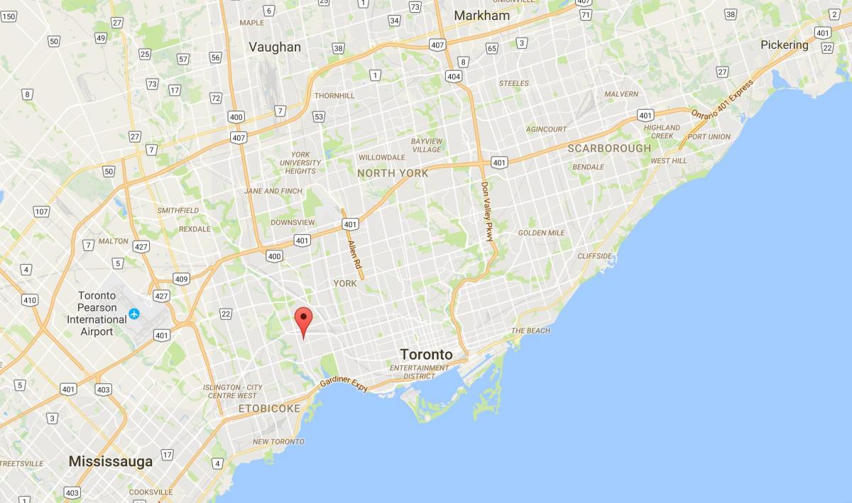 Zemljevid Runnymede okrožno Torontu