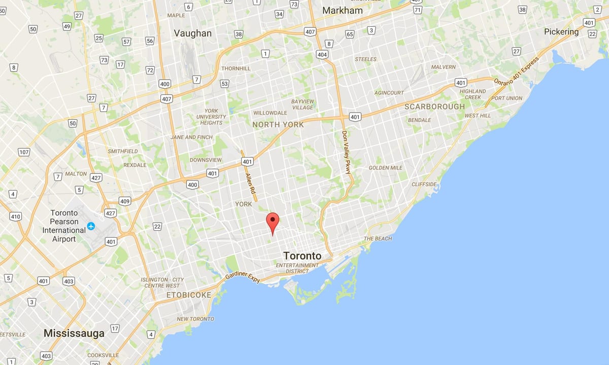 Zemljevid Seaton Vasi okrožno Torontu