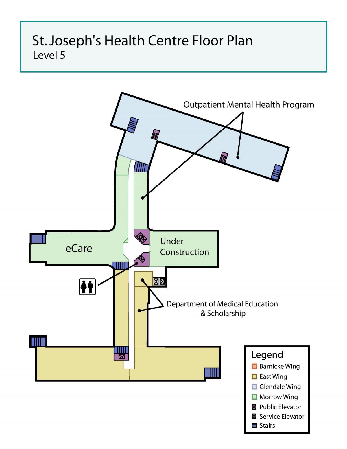 Zemljevid St. Joseph ' s Health center v Torontu raven 5