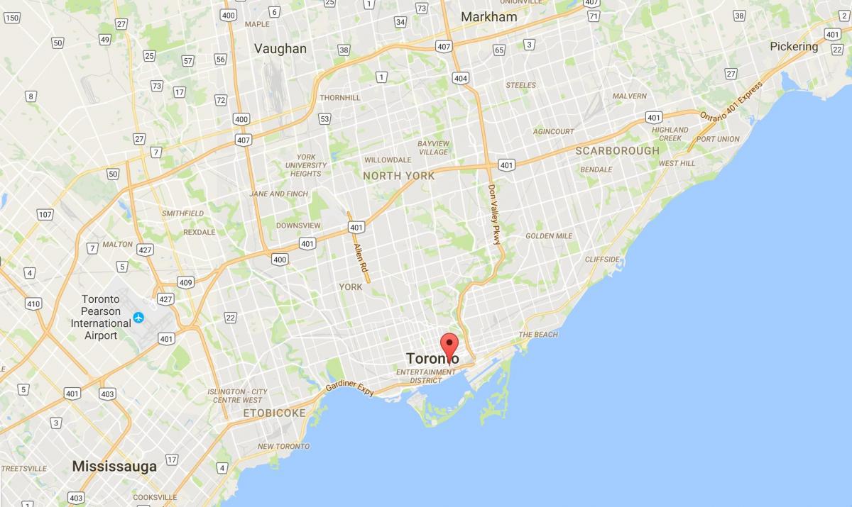 Zemljevid St. Lawrence okrožno Torontu