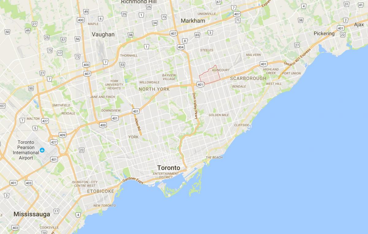 Zemljevid Tam O'Shanter – Sullivandistrict Torontu
