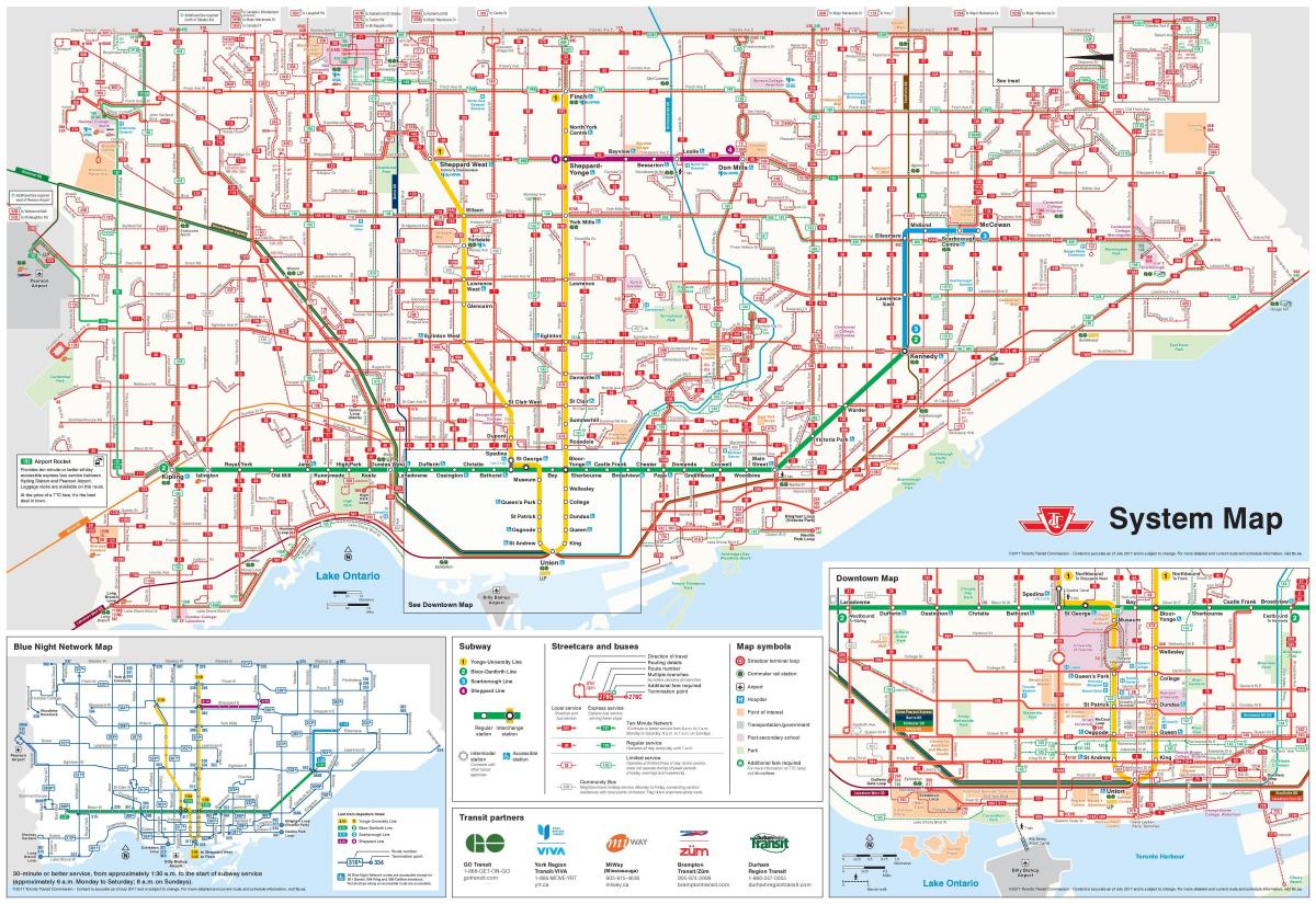 Zemljevid Torontu avtobus
