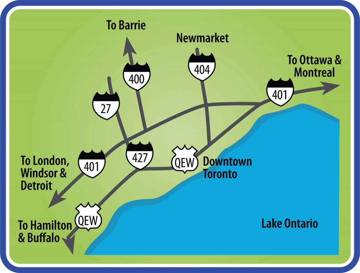 Zemljevid Torontu ceste