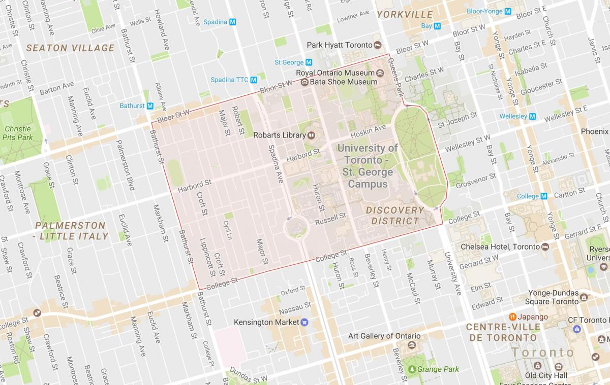 Zemljevid Univerzi v Torontu