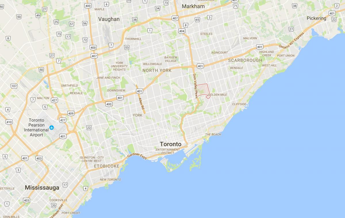 Zemljevid Victoria Vasi okrožno Torontu