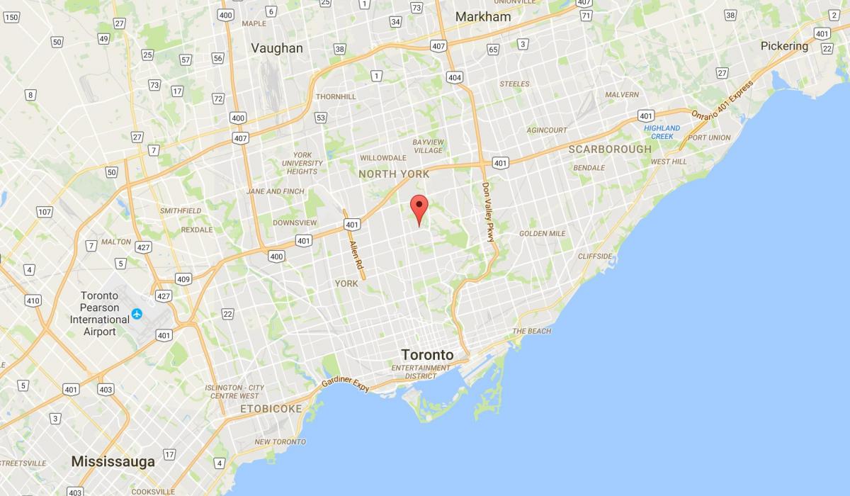 Zemljevid Wanless Park okrožno Torontu