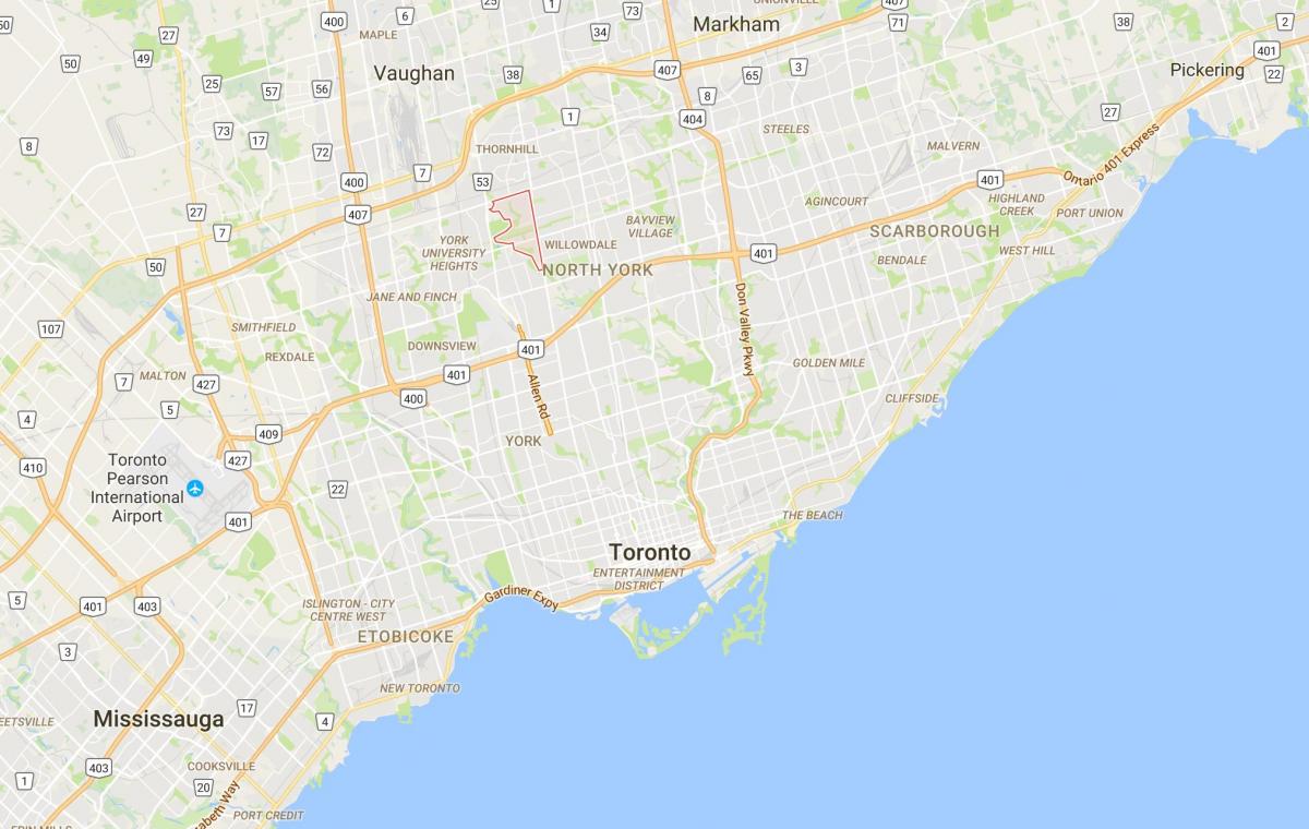 Zemljevid Westminster–Branson okrožno Torontu