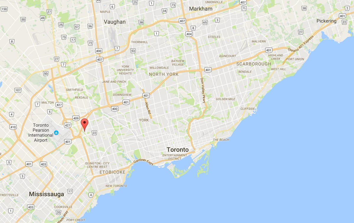 Zemljevid Willowridge okrožno Torontu