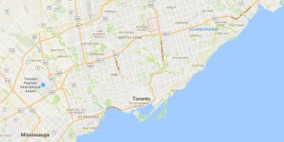 Zemljevid Arašidovo okrožno Torontu