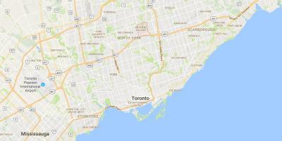 Zemljevid Bayview Vasi okrožno Torontu