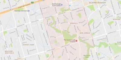 Zemljevid Bendale sosedske Torontu