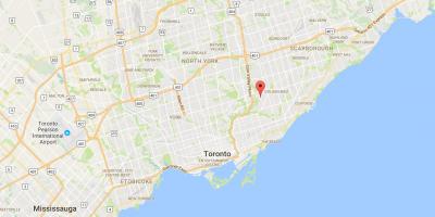 Zemljevid Bermondsey okrožno Torontu