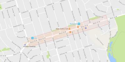 Zemljevid Bloor West Village sosedske Torontu