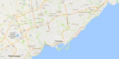 Zemljevid Breza Pečine okrožno Torontu