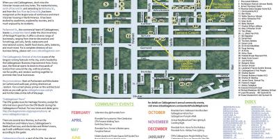 Zemljevid Cabbagetown dogodkov v Torontu