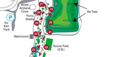 Zemljevid Centennial Park, igrišča za golf v Torontu