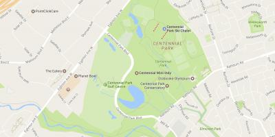 Zemljevid Centennial Park sosedske Torontu