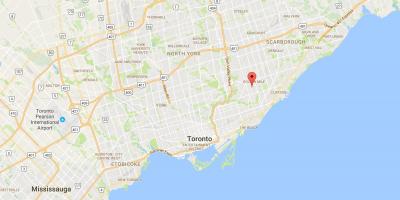 Zemljevid Clairlea okrožno Torontu
