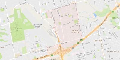Zemljevid Clanton Park sosedske Torontu