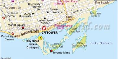 Zemljevid CN tower v Torontu