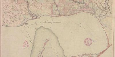 Zemljevid deželi Yorku, Torontu 1787-1884